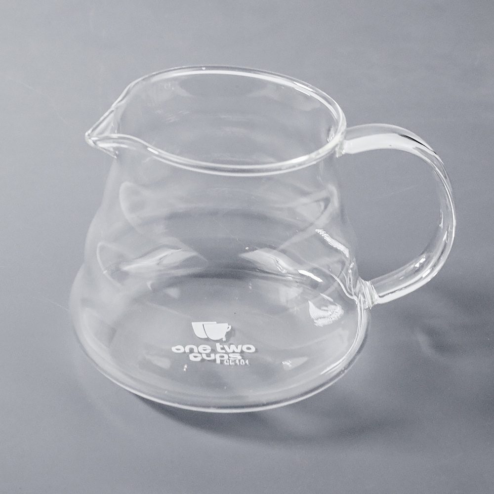 One Two Cups Coffee Maker Pot V60 Drip Kettle Teko Kopi Barista Borosilicate Glass SE101