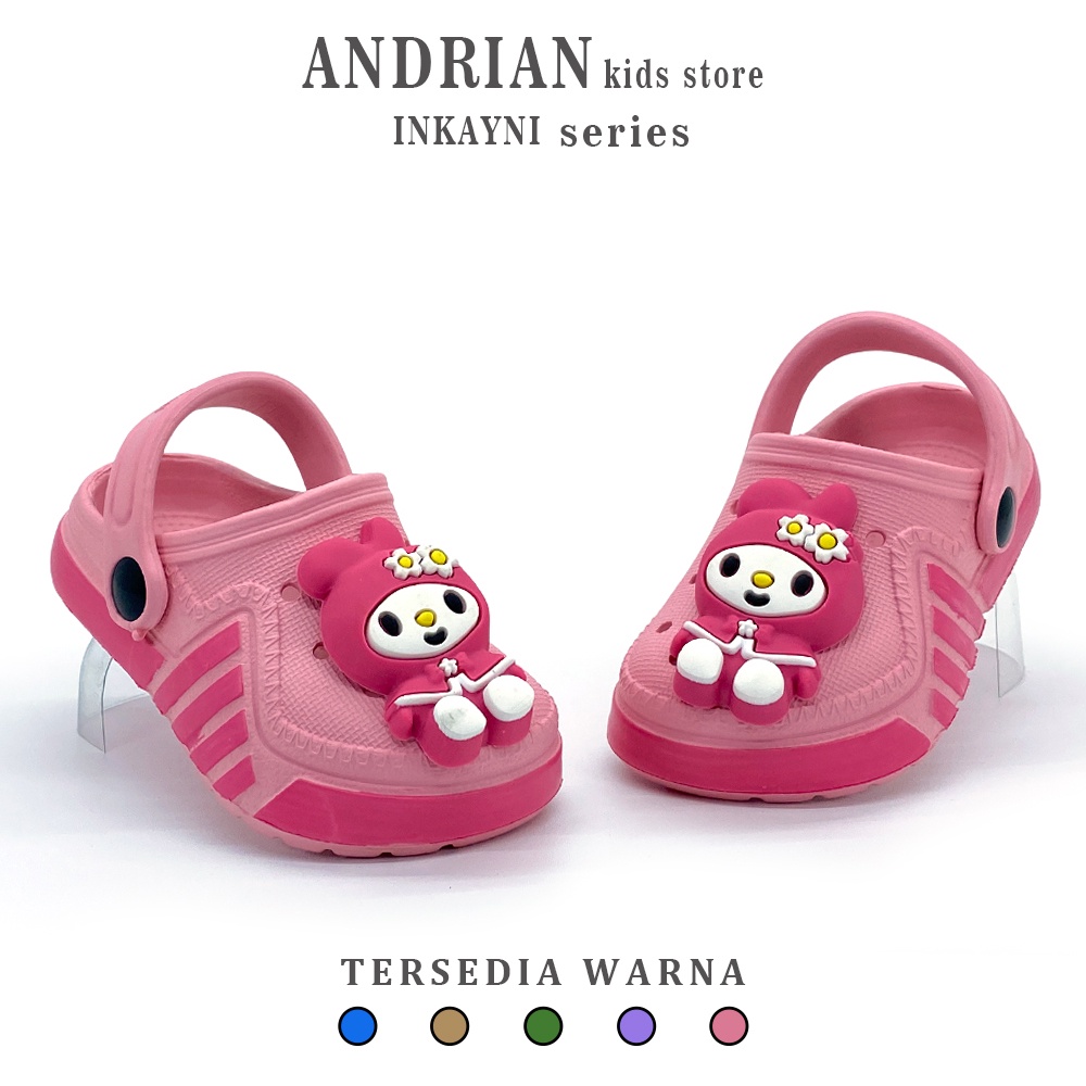 Sandal Anak Perempuan Selop Tali Belakang Model Panda Lucu INKAYNI 1055