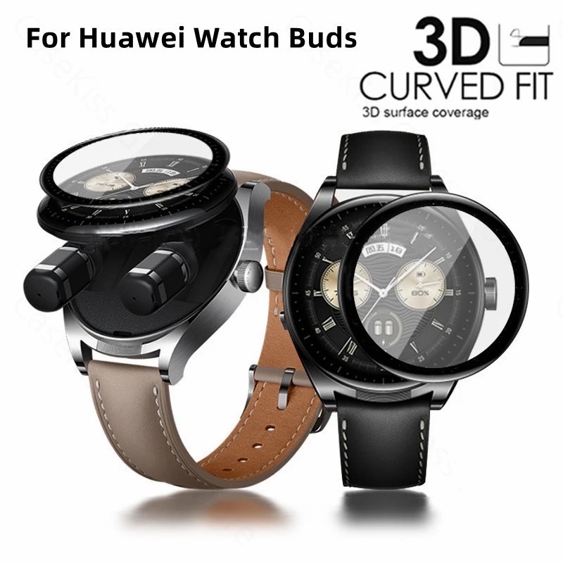 Full Cover 3D Pelindung Resolusi Tinggi Ledakan-Bukti Melengkung PMMA Lembut Smartwatch Layar Film Untuk Huawei Watch Buds