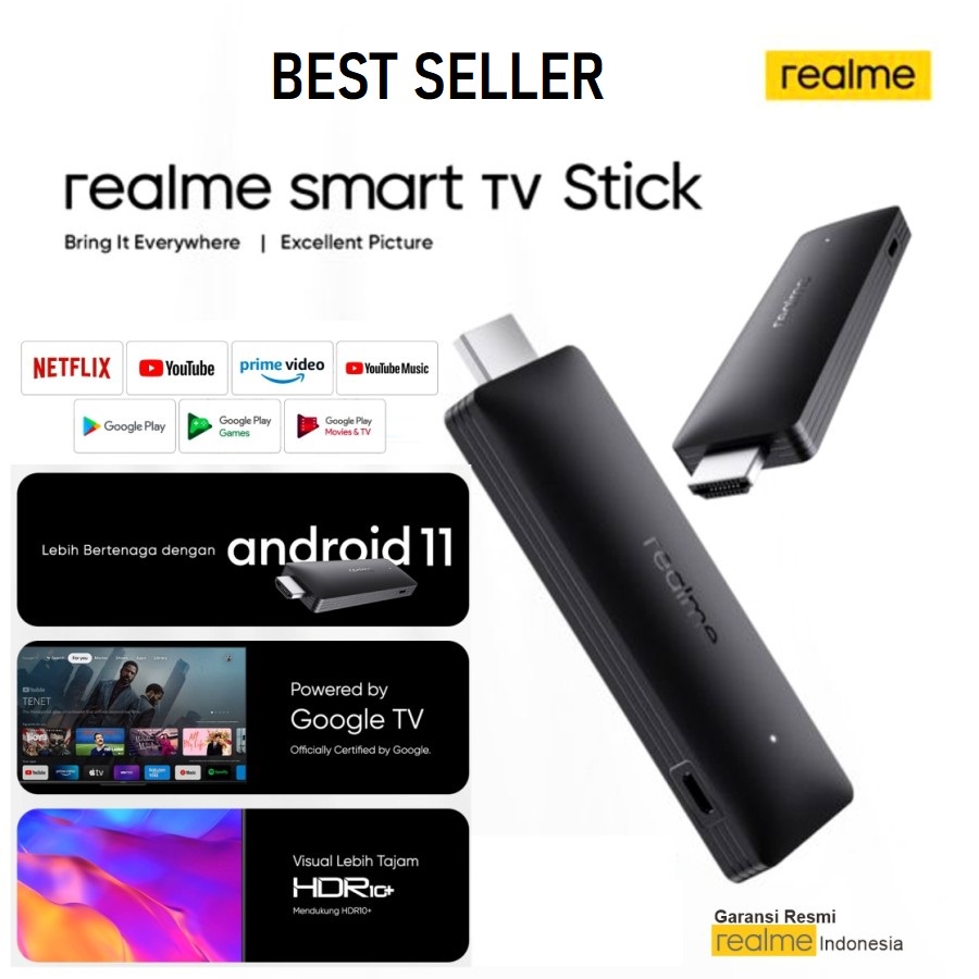 Realme Smart TV Stick Google Android TV 11 HDR10+