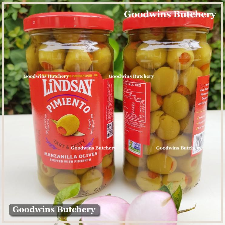 

Zaitun green olive MANZANILLA stuffed with Pimiento Tart & Zesty LINDSAY Spain Spanyol 7oz 198g (medium size)