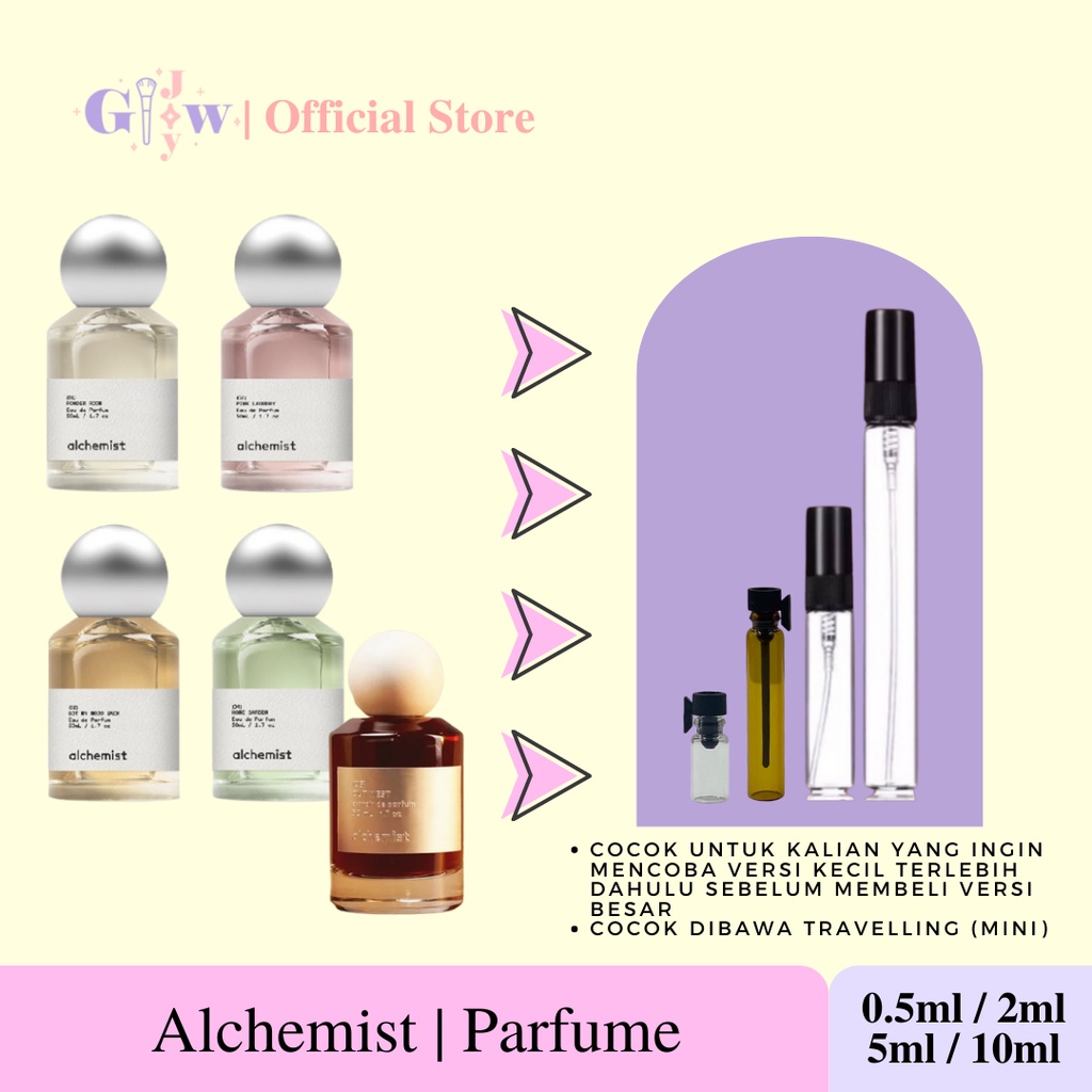 [DECANT] ALCHEMIST - parfum body mist mini share in bottle wewangian travel size travelling powder room pink laundry outwest home garden got my mojo back galleria vial spray rollover reaction