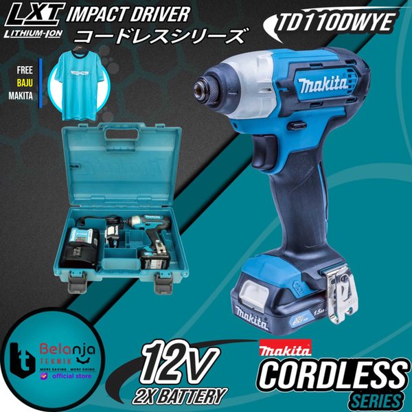 MESIN BOR BATERAI - SCREWDRIVER CORDLESS MAKITA TD 110 DWYE #ORIGINAL