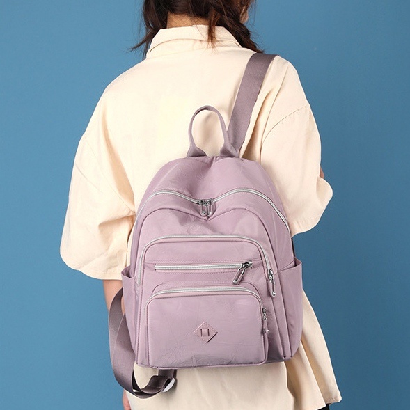 TAS RANSEL WANITA CHIBAO IMPORT BACKPACK MURAH REMAJA KEKINIAN GENDONG PUNGGUNG SEKOLAH CEWEK KOREA ORIGINAL ANTI AIR UNGU LILAC RISANEN TA702P5 PREMIUM BATAM BRANDED KULIAH KERJA