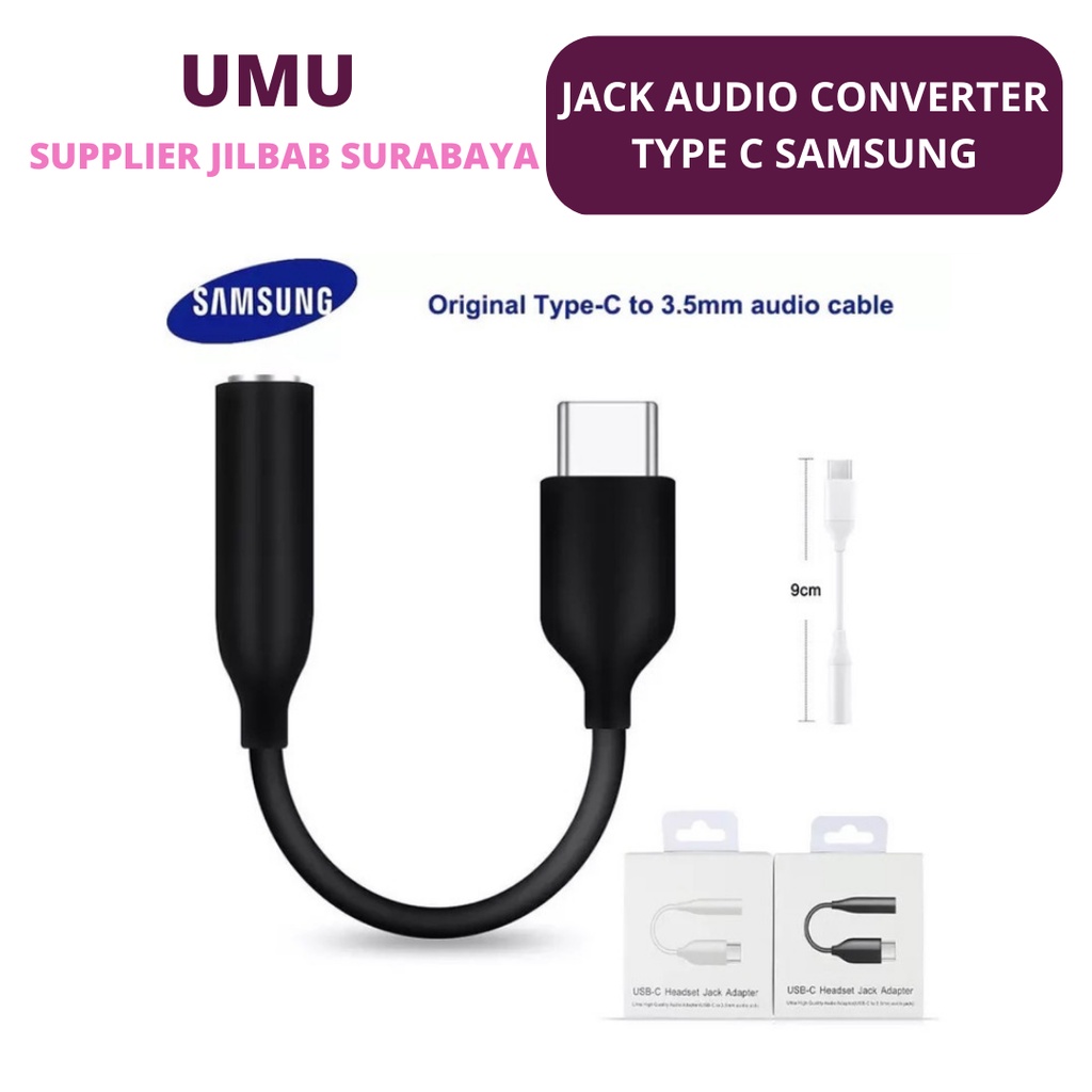 (UMU SUPPLIER) JACK AUDIO CONVERTER TYPE C SAMSUNG NOTE10 ADAPTER ORIGINAL