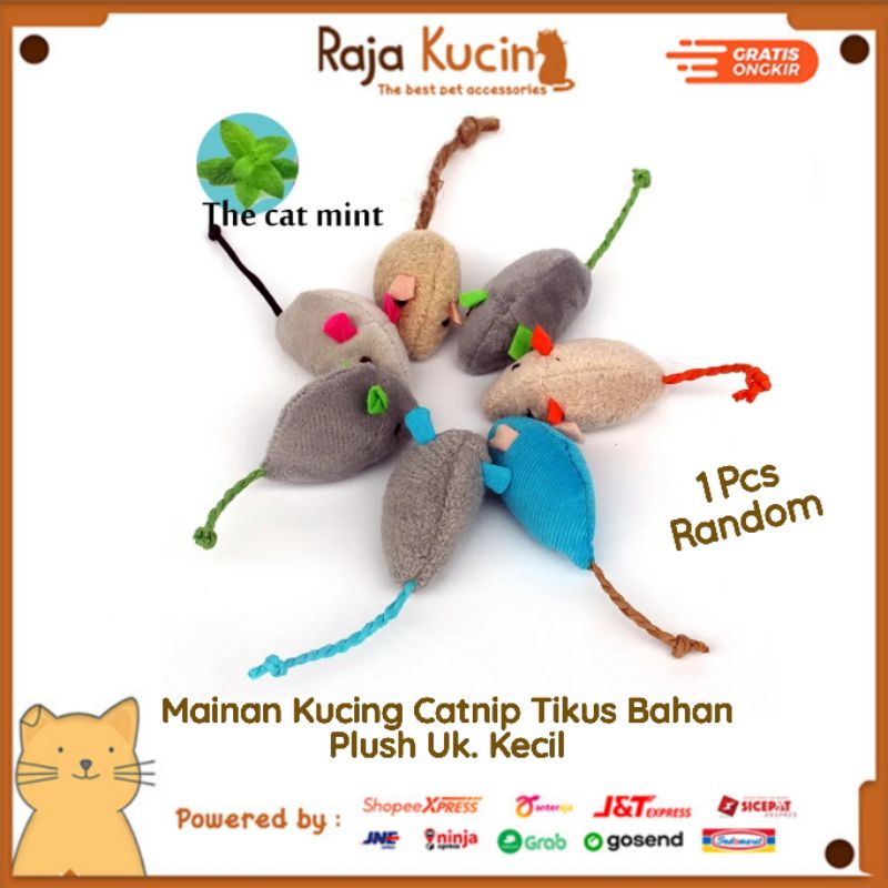 Mainan Kucing Catnip Tikus Bahan Plush Uk 5.5cm