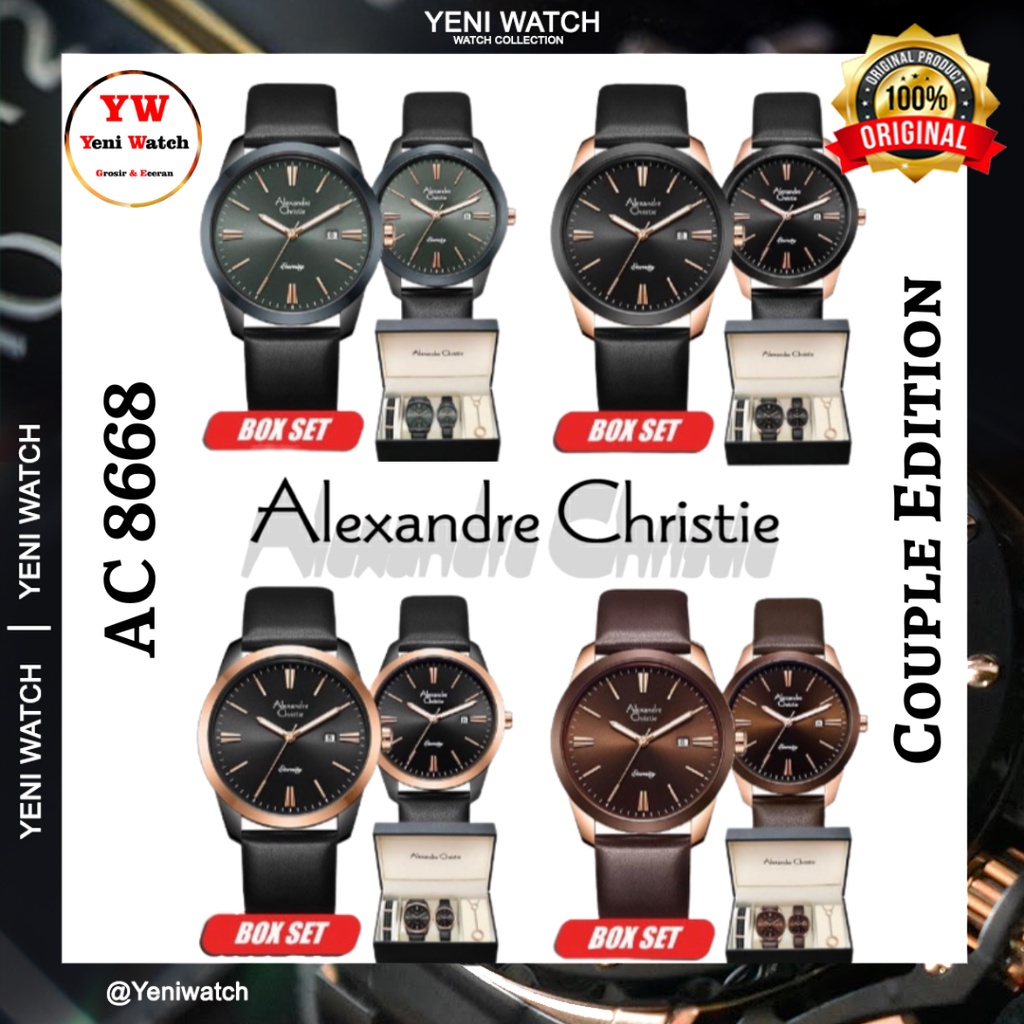 Alexandre Christie AC 8668 / ac8668 Jam Tangan Couple Original Garansi Resmi 1 Tahun