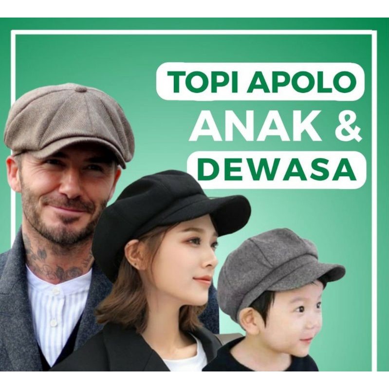 Topi Apolo Pria dan Wanita Dewasa dan Anak / Topi Seniman Pelukis Thomas Shelby Unisex