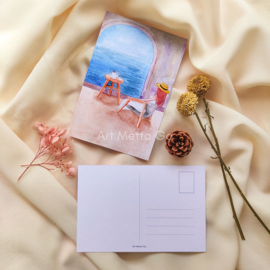 

Getaway Aesthetic Postcard | Kartu Pos Aesthetic Lucu | Designed by artmettago