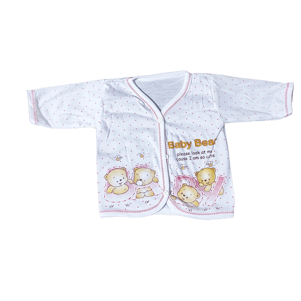 6 │ 3 pcs atasan panjang / baju panjang bayi new born ( baru lahir - 3 bulan ) MACAM MACAM MOTIF