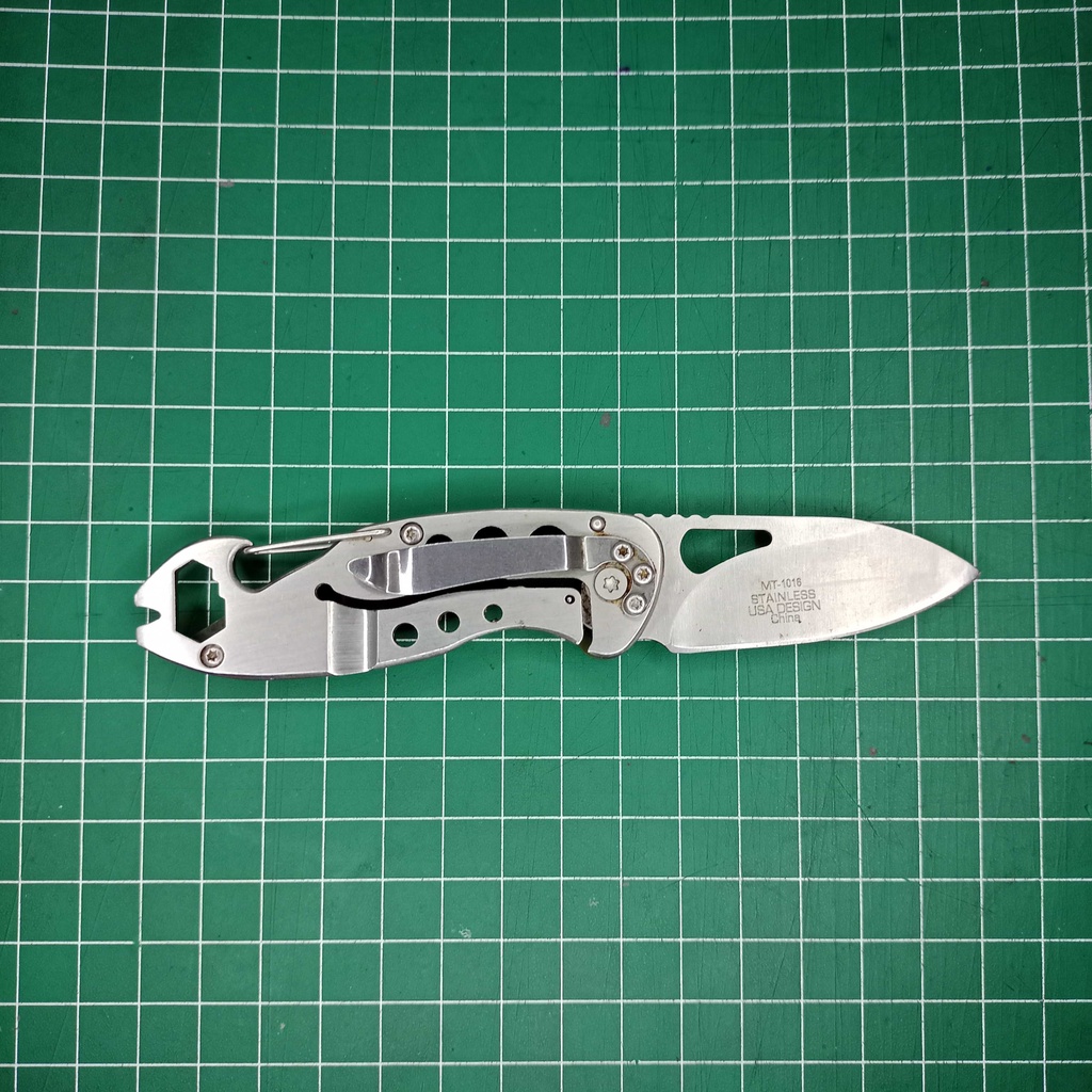 Mtech-mt1016 folding knife liner lock silver handle