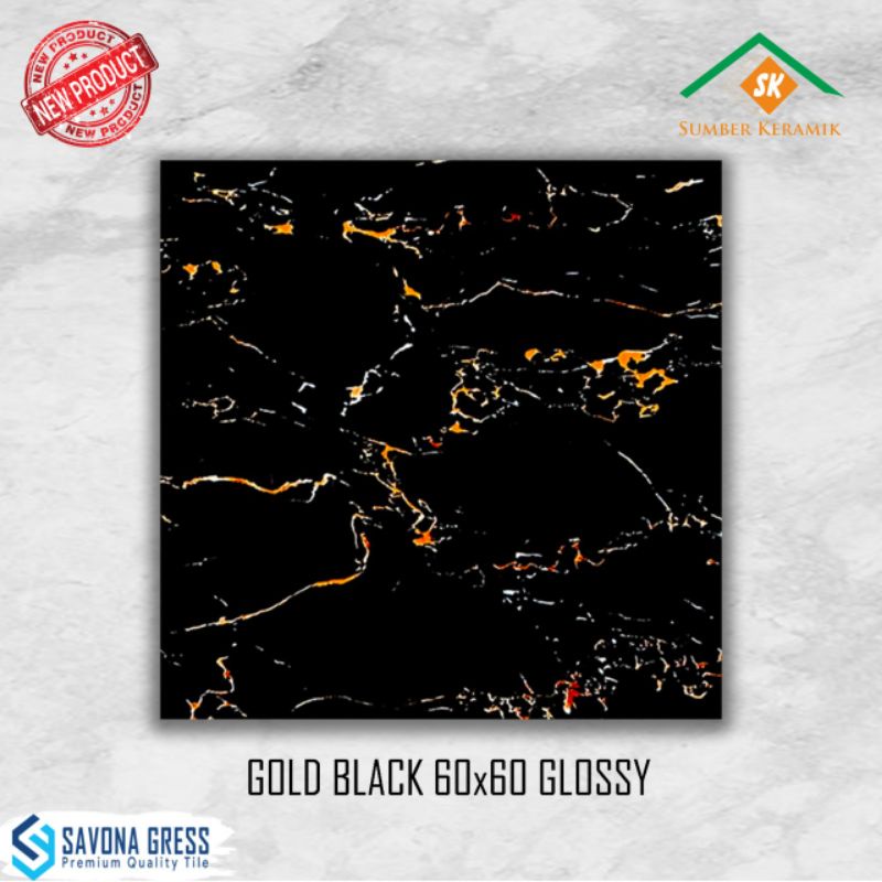 Granite lantai 60x60 Gold black/ Savona gress/ kw-1/ glossy