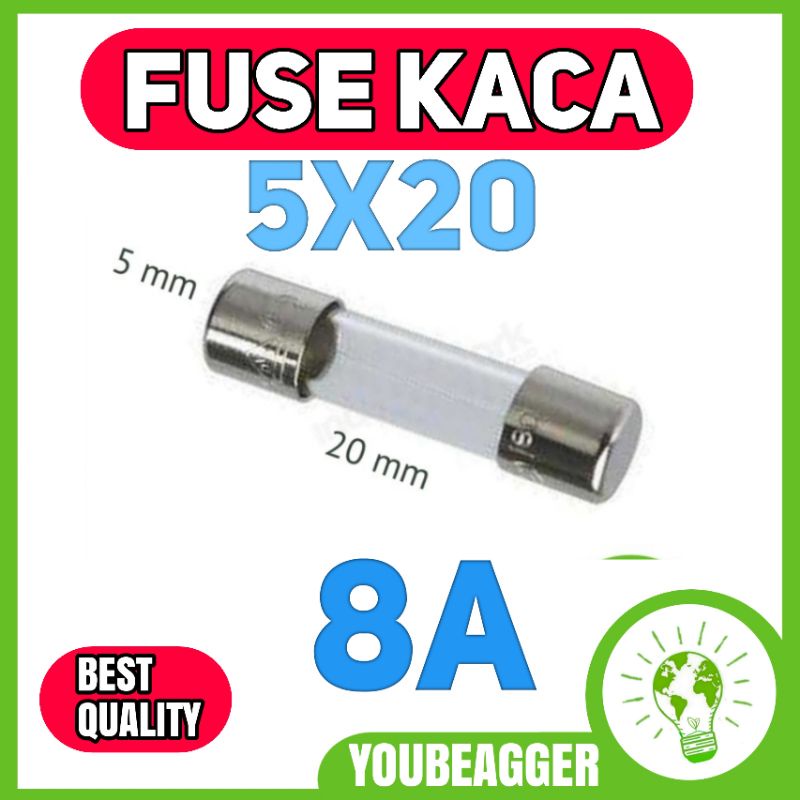 Fuse kaca 8A