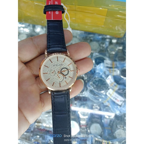 Jam Tangan Auxland Jam Tangan Wanita Tali Kulit Water Resist Terbaru