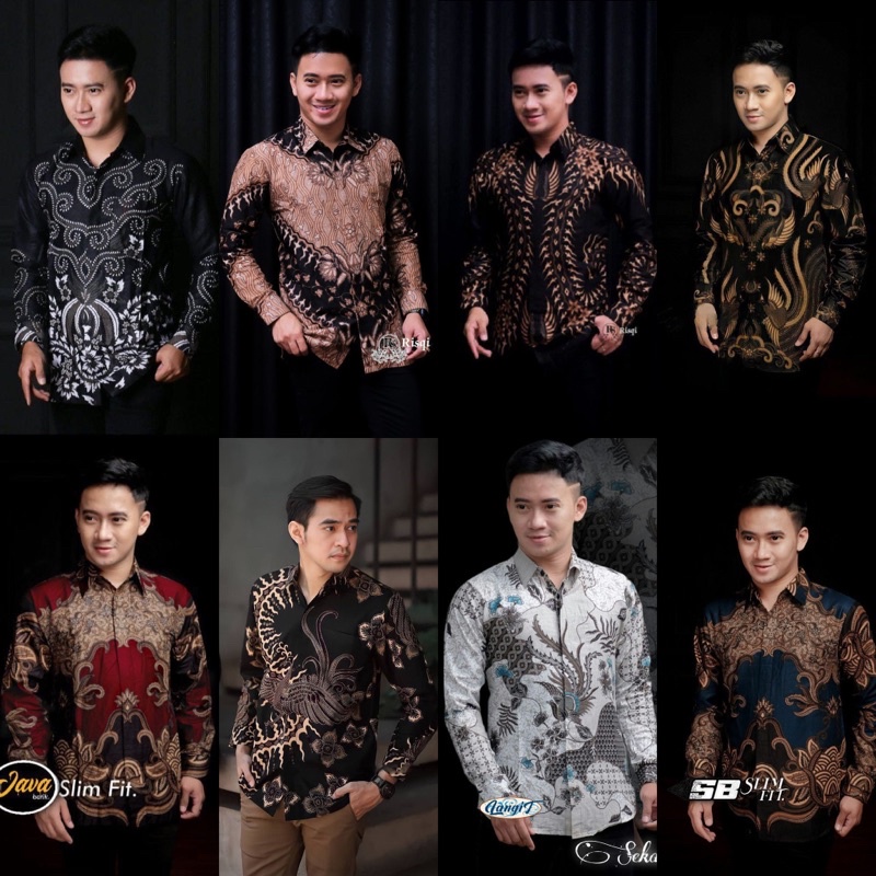 KEMEJA BATIK PRIA LENGAN PANJANG SIZE M L XL XXL BSWART batik HRB026