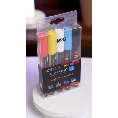 Jual Produk M G Acrylic Marker Set Spidol Akrilik Set Isi Warna Dan Warna Shopee