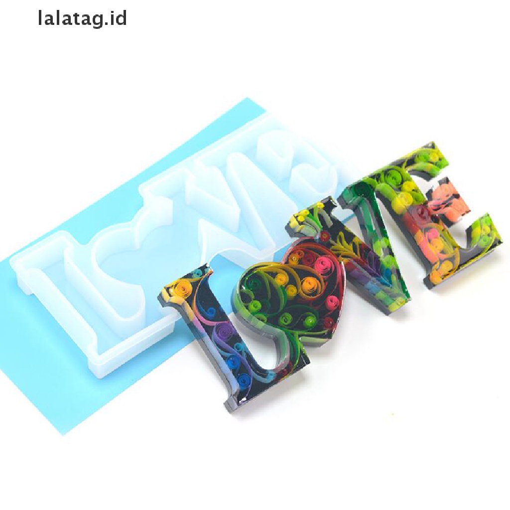 [lalatag] Love Word Cetakan Silikon Dekorasi Meja Rumah Epoxy Resin Mould Craft Tool DIY [ID]