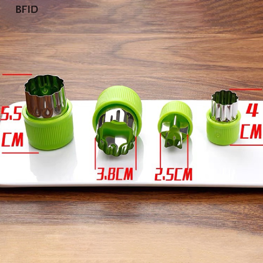 [BFID] 9pcs Cetakan Pring Biskuit Stainless Steel Cetakan Embos Bentuk Buah Sayur [ID]