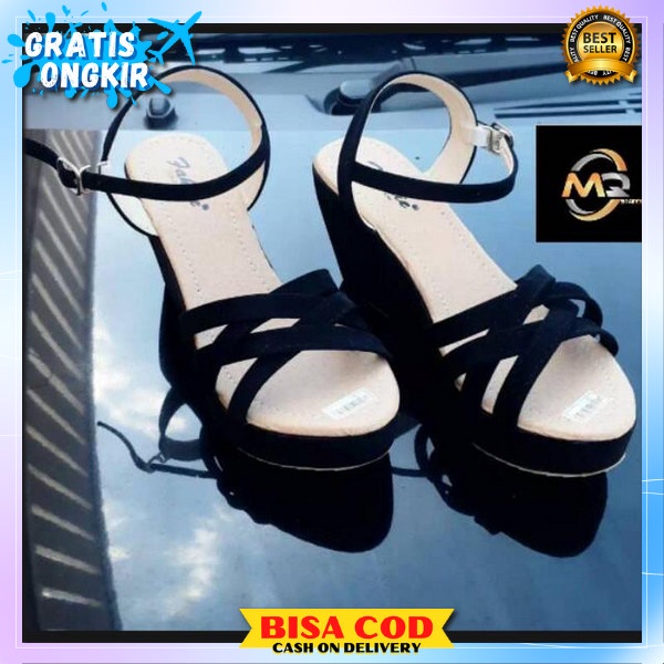 Spatu Weges Cewe Kekinian Wegdes Ibuibu Pesta Kondangan Spatu Wadges Model Korean Style Sandal Wedge