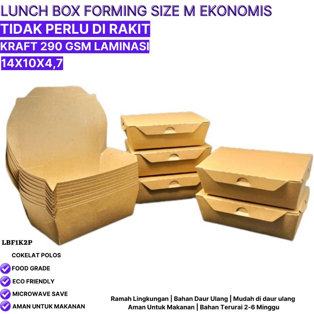 Lunch Box Small Sudah Terbentuk Tidak Perlu Rakit (LBF1K2P-Laminasi)