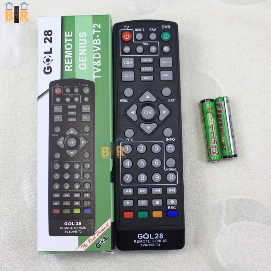 Remot Remote Genius Multi GOL 28 DVB T2 +pairing TV Universal Serbaguna All Merk