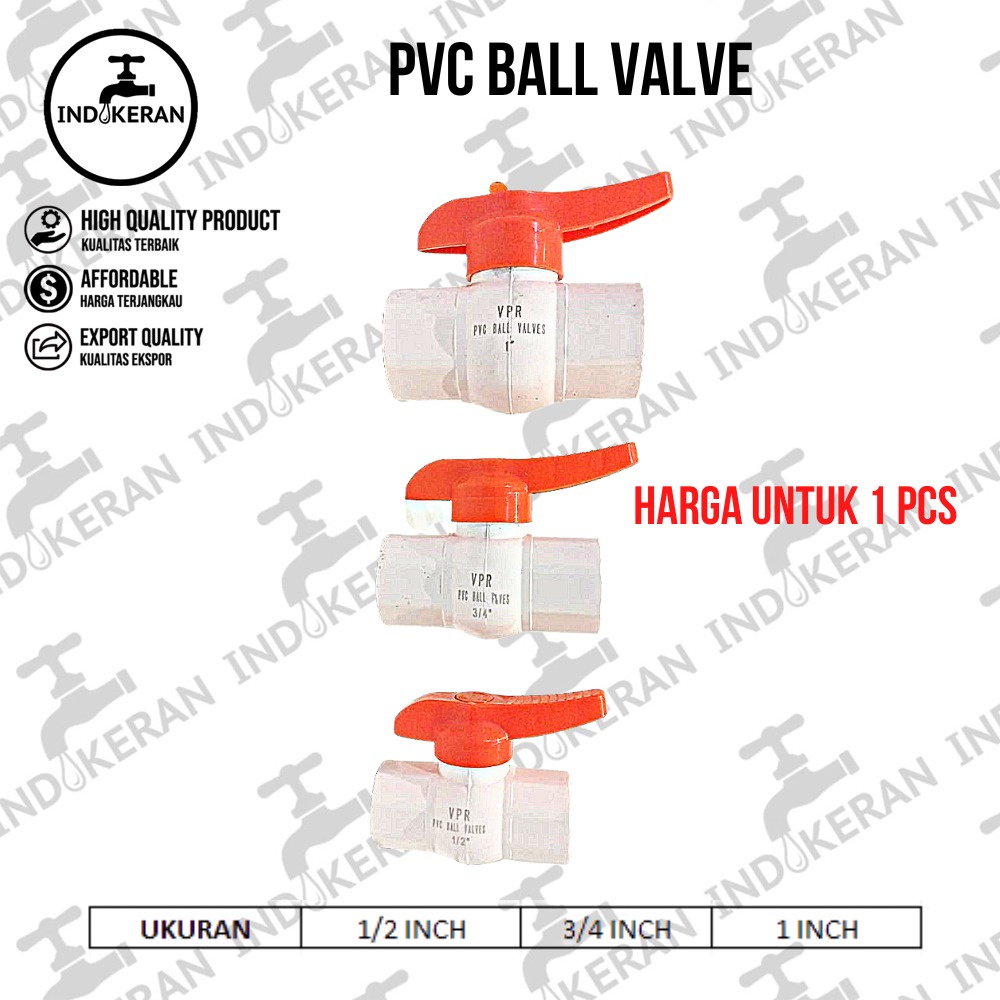 INDOKERAN - Stop Kran Ball Valve Putih