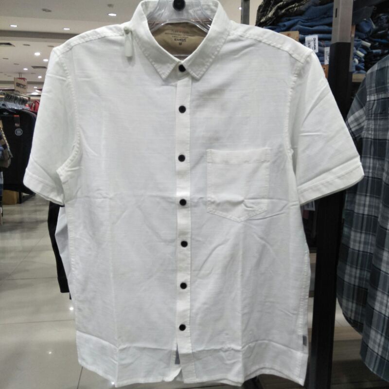 Emba kemeja polos lengan pendek pria