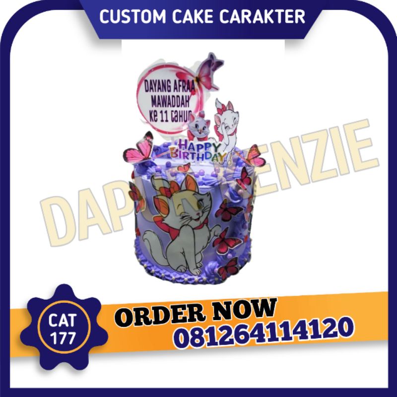 CAKE KUE ULANG TAHUN KARAKTER KUCING