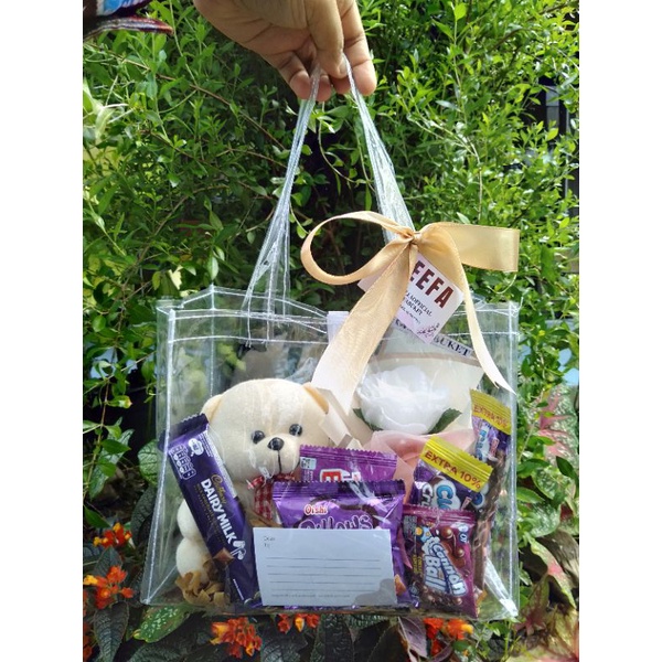 Hampers Tas Transparan  atau Tas Mika Bening