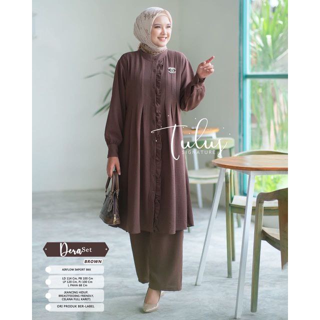 Denisya Daily Set Stelan Crinkle Airflow Kekinian