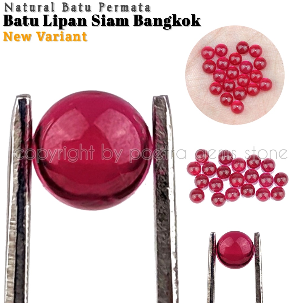 Batu Permata Lipan Merah Siam Bangkok Kekerasan 9mohs