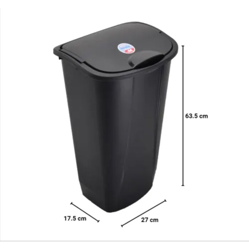 STERILITE Tempat Sampah Plastik 41,6L Tutup Ayun/Wastebin SwingTop