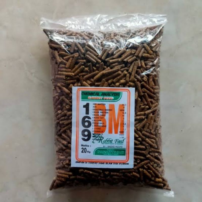 Makanan/pakan kelinci/rabbit food BM 169 / Bm169 repack 1kg