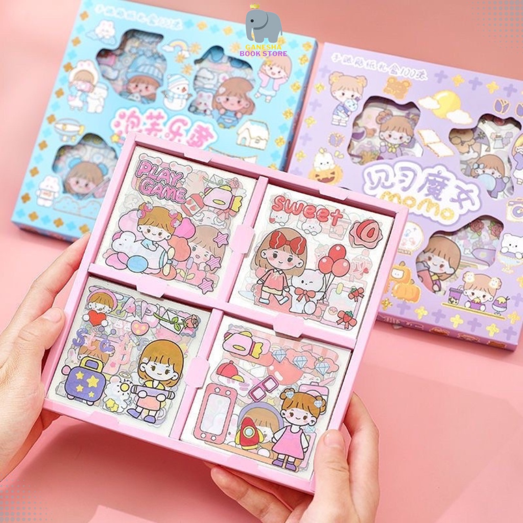 

ATK : 100 Lembar Sticker Motif Korea Lucu / Sticker Scrapbook / Sticker Motif Lucu