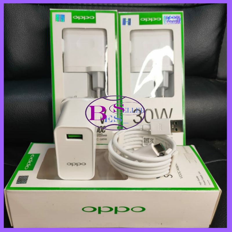 Charger Oppo original 100% super VOOC tipe C 30 watt Bergaransi 1 Minggu