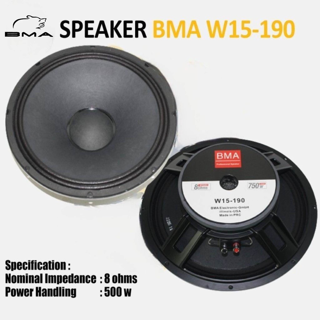Speaker Komponen BMA W15-190 Spiker BMA Speker Komponen BMA W15-190