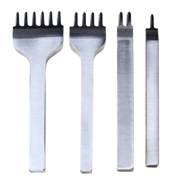 

Alat Diy Kulit Leathercraft Hole Punches Stitching Tool 1+2+4+6 Prong 012