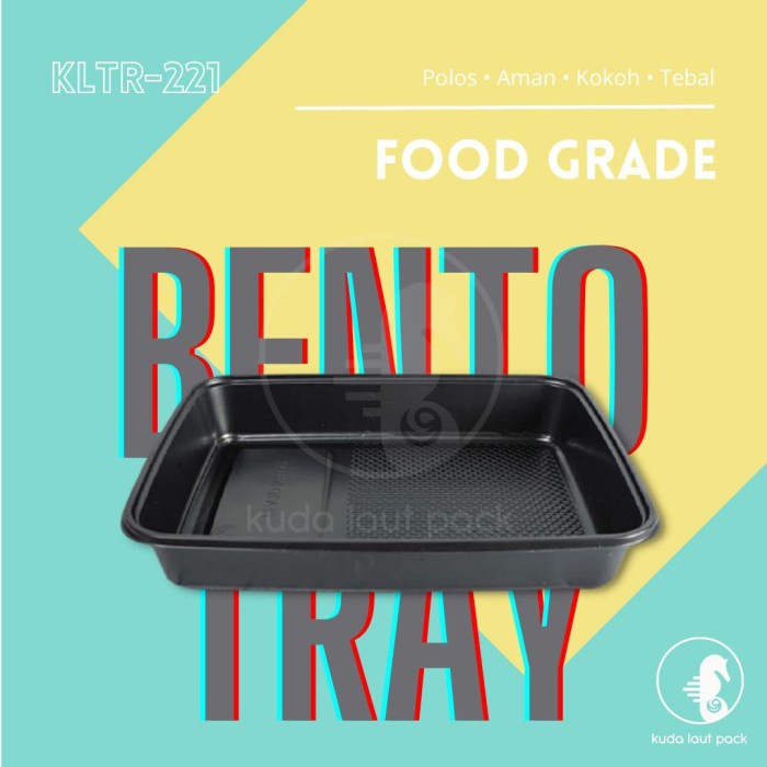 [Lunch Box Set] Bento Mika Polos Food Grade Kuda Laut Pack / Lunch Box Bento [Readyy]
