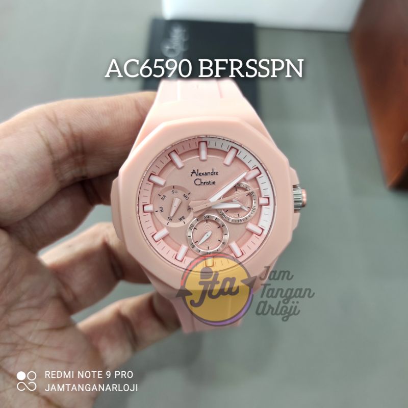 New Alexandre Christie Wanita AC6590 Pink Jam Tangan Cewek AC 6590 BFRSSPN