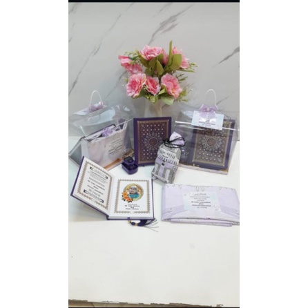 

Hampers mengenang wafat 40 harian/100 hari/sajadah sablon custom/Yasin tahlil
