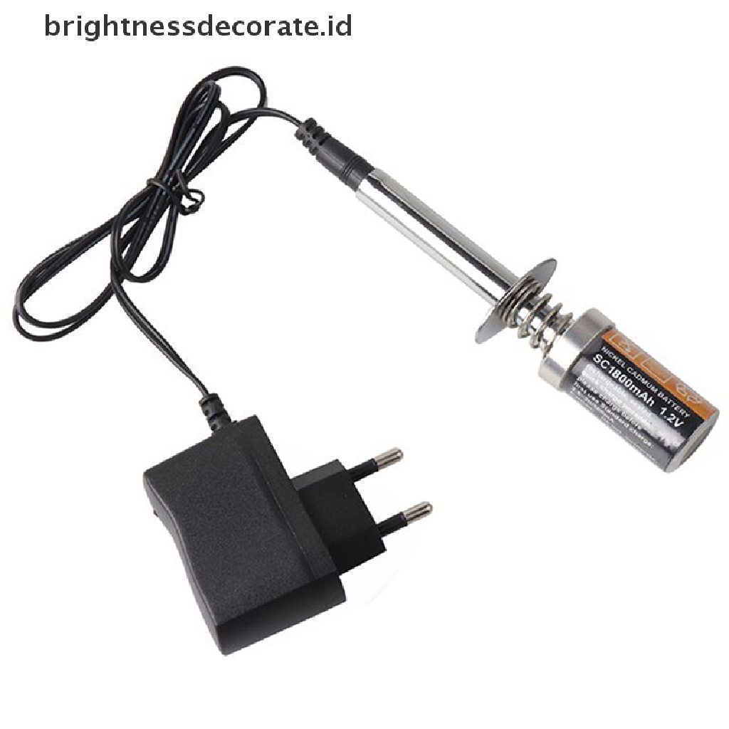 [Birth] Rechargeable Glow Plug Starter AC Charger Untuk Gas Nitro Daya Mesin1Per10Mobil RC [ID]