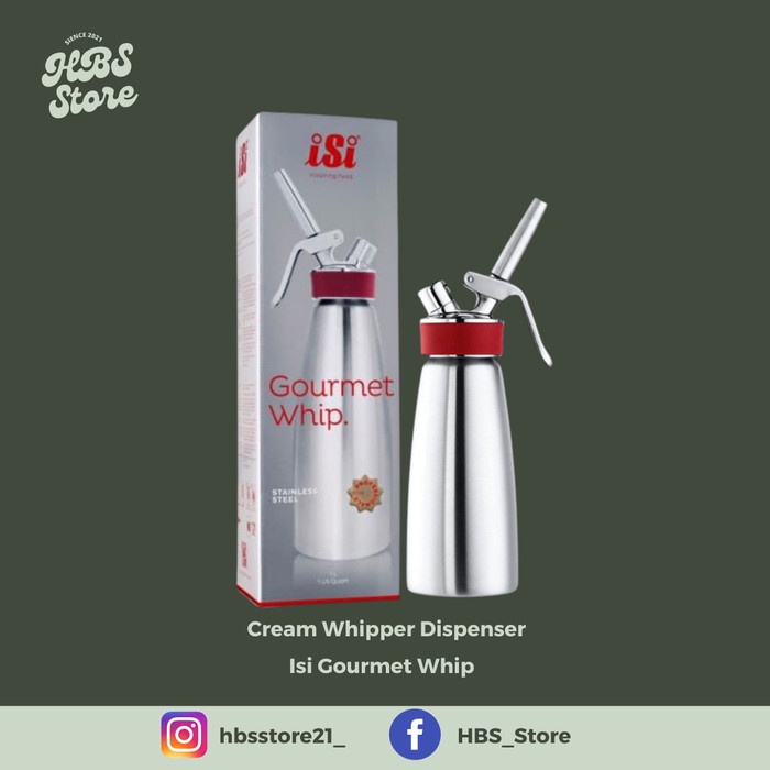 

[BISA COD] Cream Whipper Dispenser / Isi Gourmet Whip 1 & 0,5 Liter - 1/2 Liter