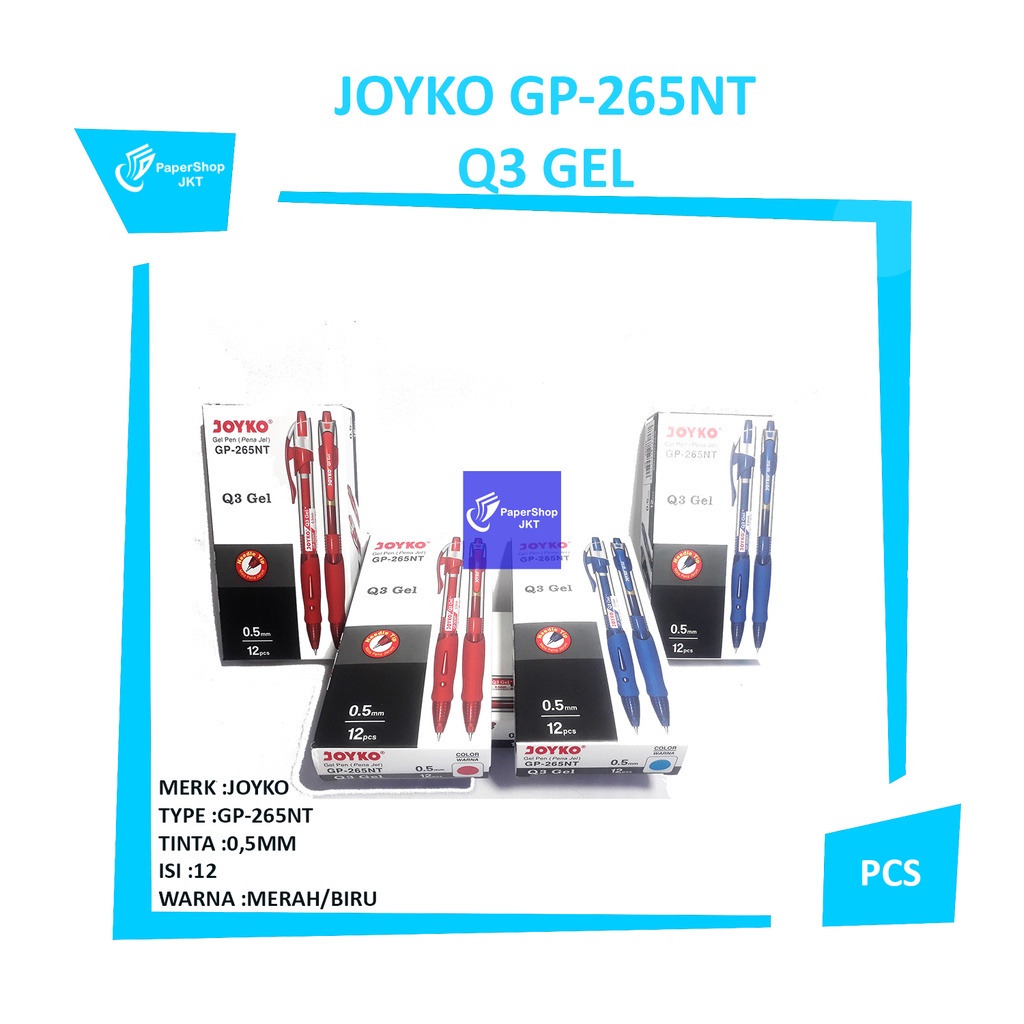 

JOYKO - Pulpen Gel Pen GP-265NT -Q3 Gel - Pcs