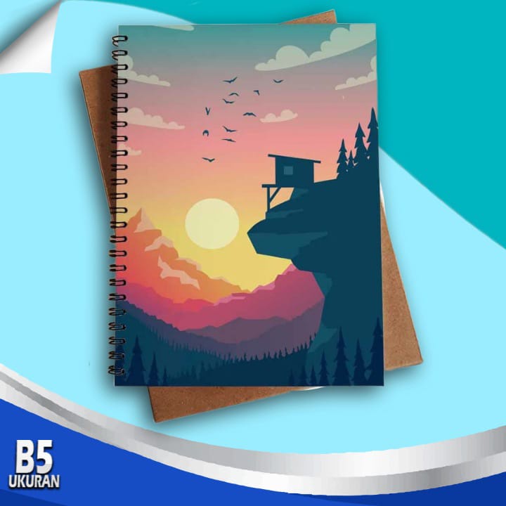 

B5 notebook spiral / buku journal / buku ring spiral besar / notebook spiral grid dotted line blank