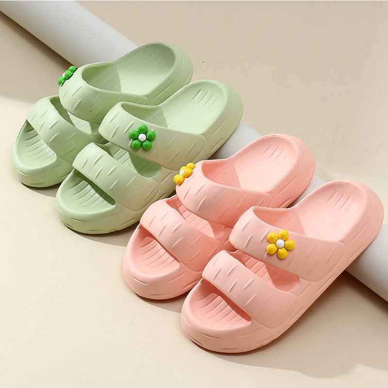 Sendal EVA Flat Perempuan Soft Wanita Sendal Jelly Karet Anti Slip Anti Licin Fuji Import Slip On Flip Flop Terbaru Casual Ringan Nyaman Elastis Empuk 1909B