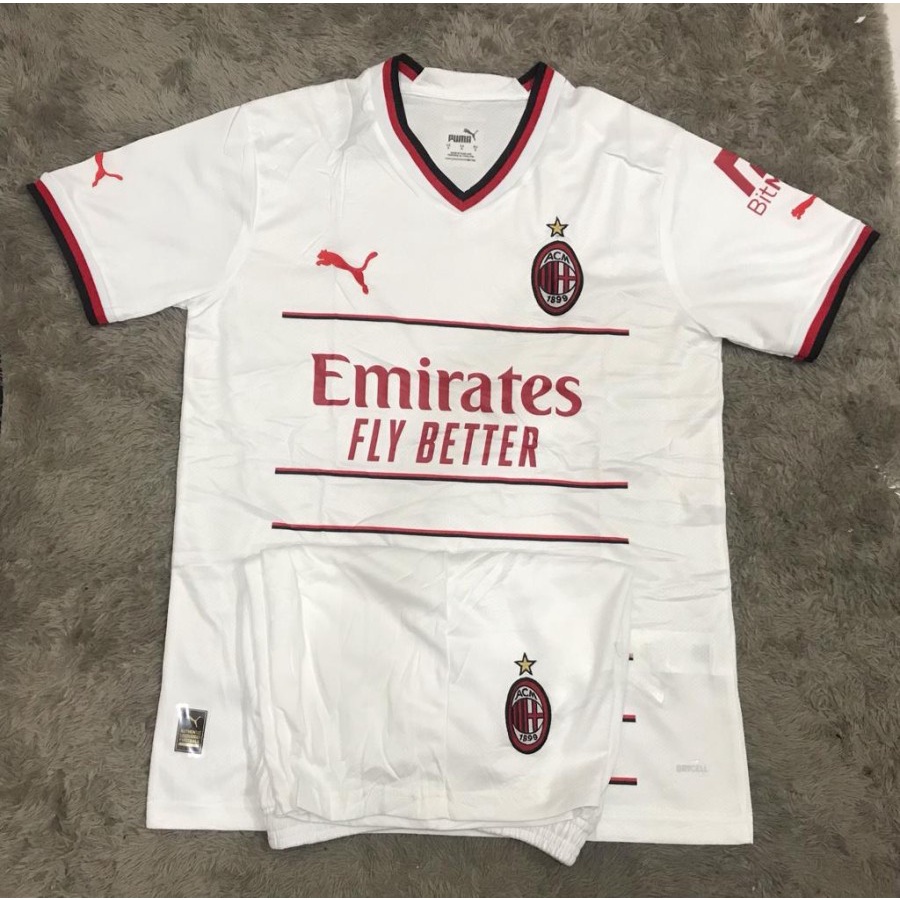 Jersey bola ac milan away 2022 - 2023 import go