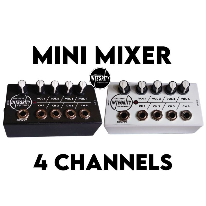 MINI MIXER 4 CHANNELS PARALLEL MIC VOCAL DAN INSTRUMENT MUSIC MONO AUDIO