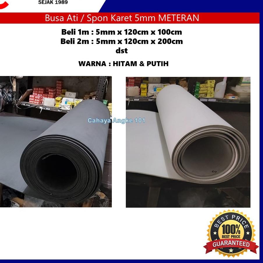 Terlaris Busa Ati Eva Spon Ati 5mm Meteran Hitam Putih