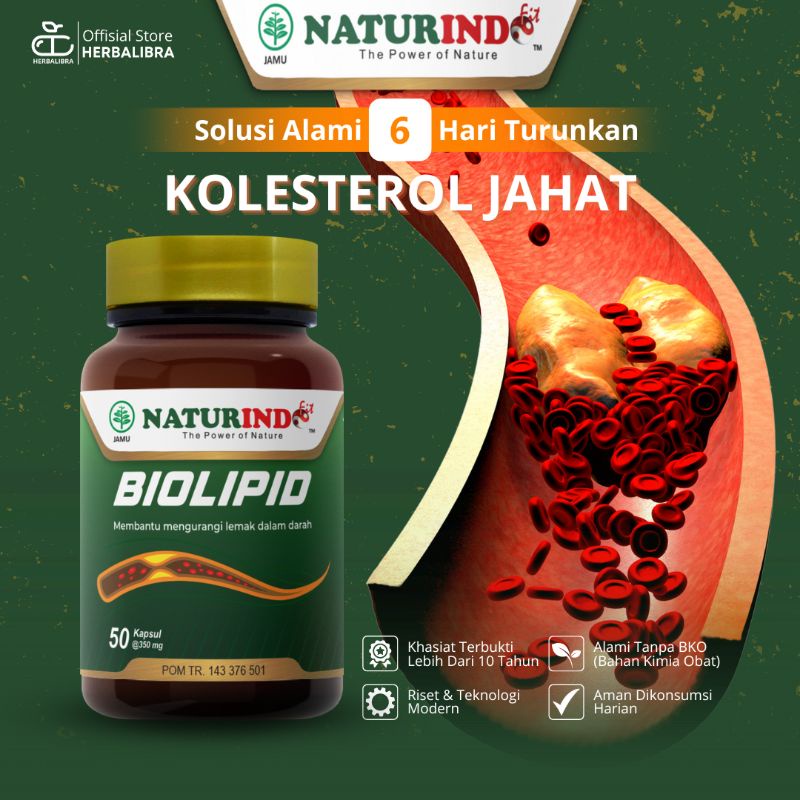 

Obat Kolesterol Paling Ampuh Herbal Penurun Kolestrol Tinggi BPOM - BIOLIPID NATURINDO isi 50 kapsul