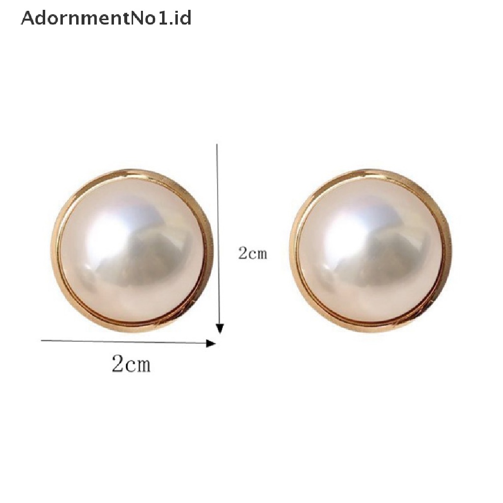 [AdornmentNo1] Anting Tusuk Mutiara Simulasi Bulat Besar Korea Untuk Wanita2021Terbaru Klasik Elegan Earings Perhiasan Fashion [ID]